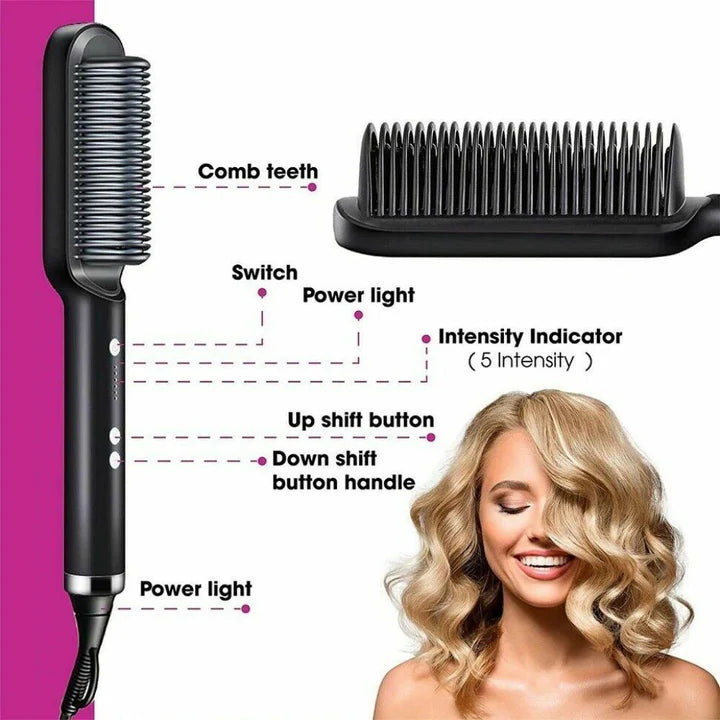 Hair Straightener Comb Brush electric - Image 4